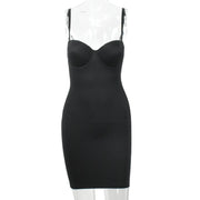 Full Length Shapewear Slip Dress - Slimming Body Shaper with Underwire Support