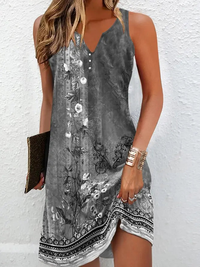V-Neck Sleeveless Vestidos | OWNLUXE