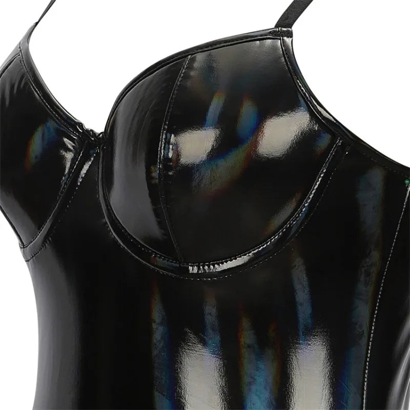 PU Leather Bodysuit Shapewear - Full Body Shaper Tummy Control | OWNLUXE