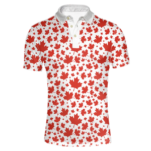 🍁 Men's Printed Short-Sleeve Shirt – Casual Style with Canada Pride | Chemise imprimée à manches courtes pour homme – Style décontracté aux couleurs du Canada