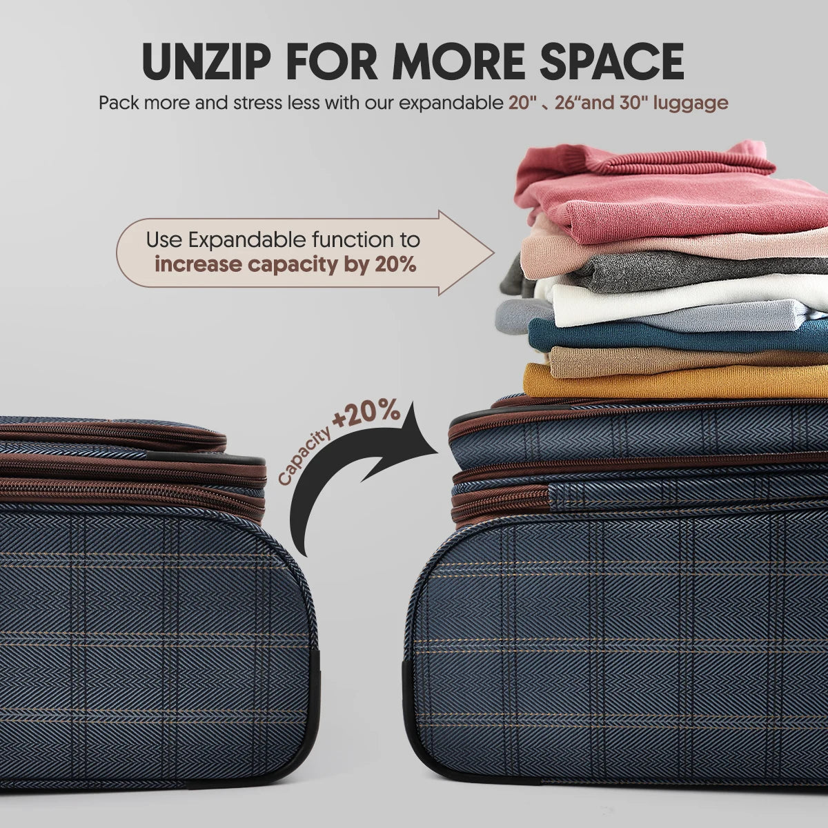 Spinner Luggage Set – Lightweight 3‑Piece Travel Suitcases