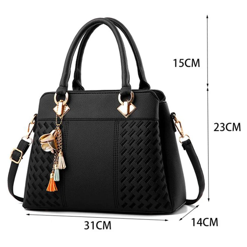 Embroidered Soft Satchel Bag – Elegant Everyday Handbag