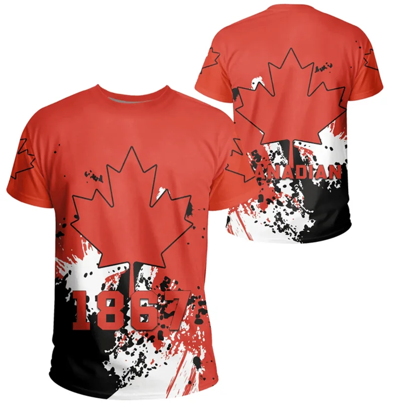 Canada Day T-shirt Canadian Flag Emblem Maple Leaf 3D | OWNLUXE