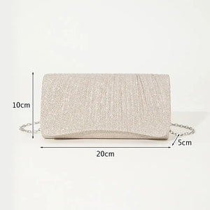 Pleated Evening Clutch Bag – Elegant Party Style | Pochette de Soirée Plissée – Style Élégant pour Soirée