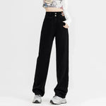 Load image into Gallery viewer, New Woman Korean Double Buckle Design Jeans Female Winter Snow Warm Thermal Plush Pants Girls Popular High Waist Denim Trousers
