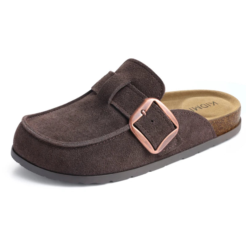 Women's Adjustable Leather Slippers (Coffee) – Shop at OWNLUXE