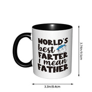 World’s Best Father Mug – 11 oz Ceramic with Black Handle