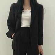 Tailored Office Pant Suit - Structured Business Set for Women