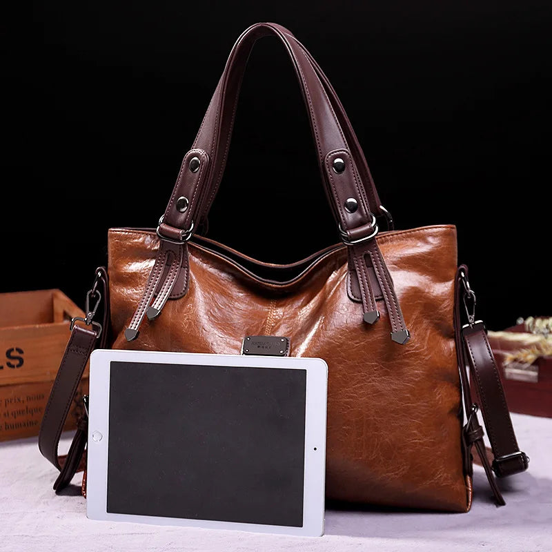 Vintage PU Leather Crossbody Bag – Compact Shoulder Bag with Adjustable Strap