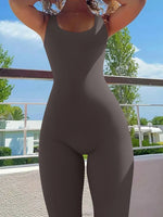 Load image into Gallery viewer, Shapewear Jumpsuit for Women – Ribbed Sleeveless Yoga Romper
