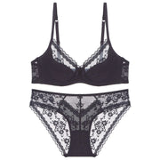 Women's Breathable Push Up Lace Bra (Black) | OWNLUXE