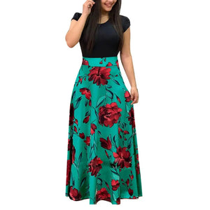 Casual Short-Sleeve Maxi Dress – Lightweight & Breathable Summer Wear