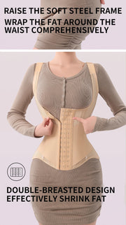 U-Shaped Waist Trainer Tank Top Shapewear with Steel Bones