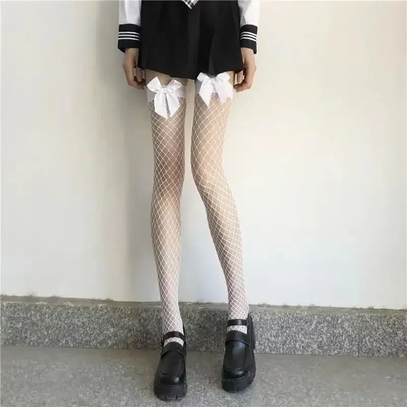 Red Lace Thigh-High Stockings | OWNLUXE