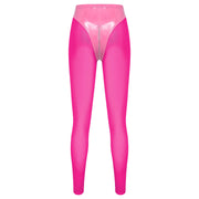 Women's Mesh Leather Leggings | OWNLUXE