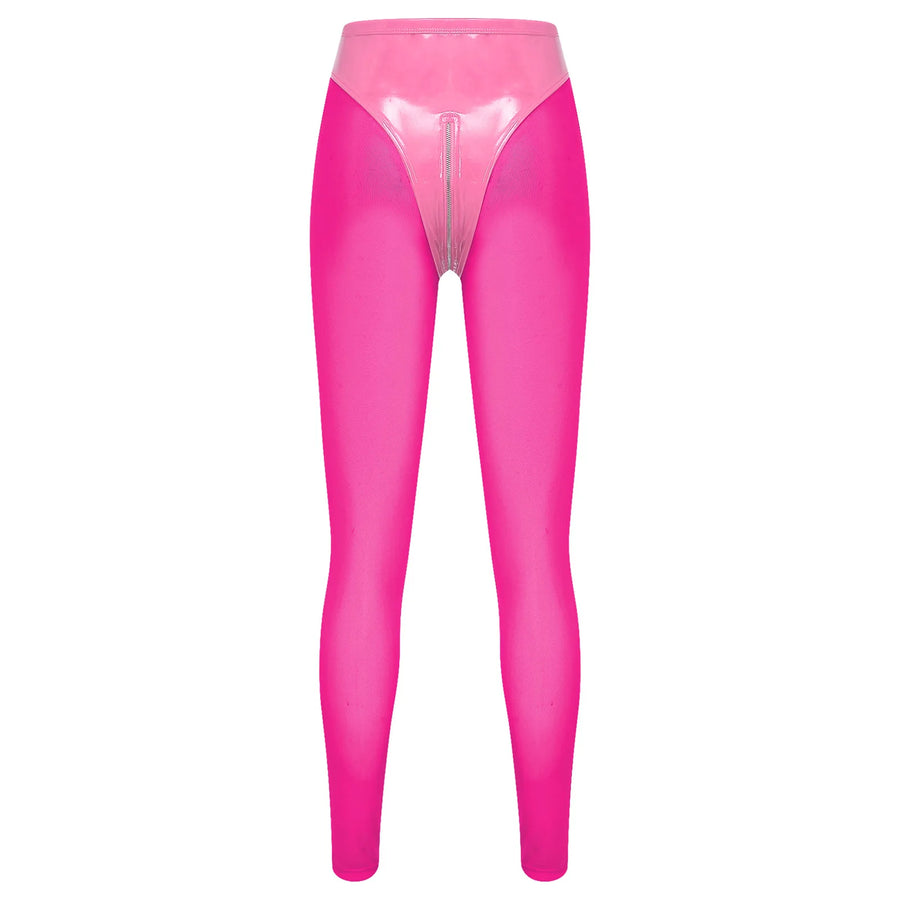 Women's Mesh Leather Leggings | OWNLUXE