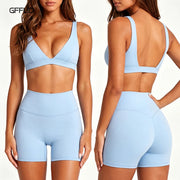 Push-Up High-Waist Sports Bra & Shorts Set – Shop at OWNLUXE