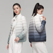 Women’s Gradient Down Feather Winter Jacket – Lightweight