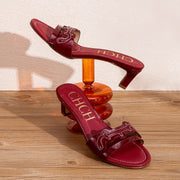 Women's Sandals Wine Heels – Shop at OWNLUXE