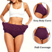 Women's High-Waist Tummy Control Cotton Briefs | Full Coverage | OWNLUXE