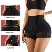 Seamless High-Waist Tummy-Control Lace Shorts | OWNLUXE