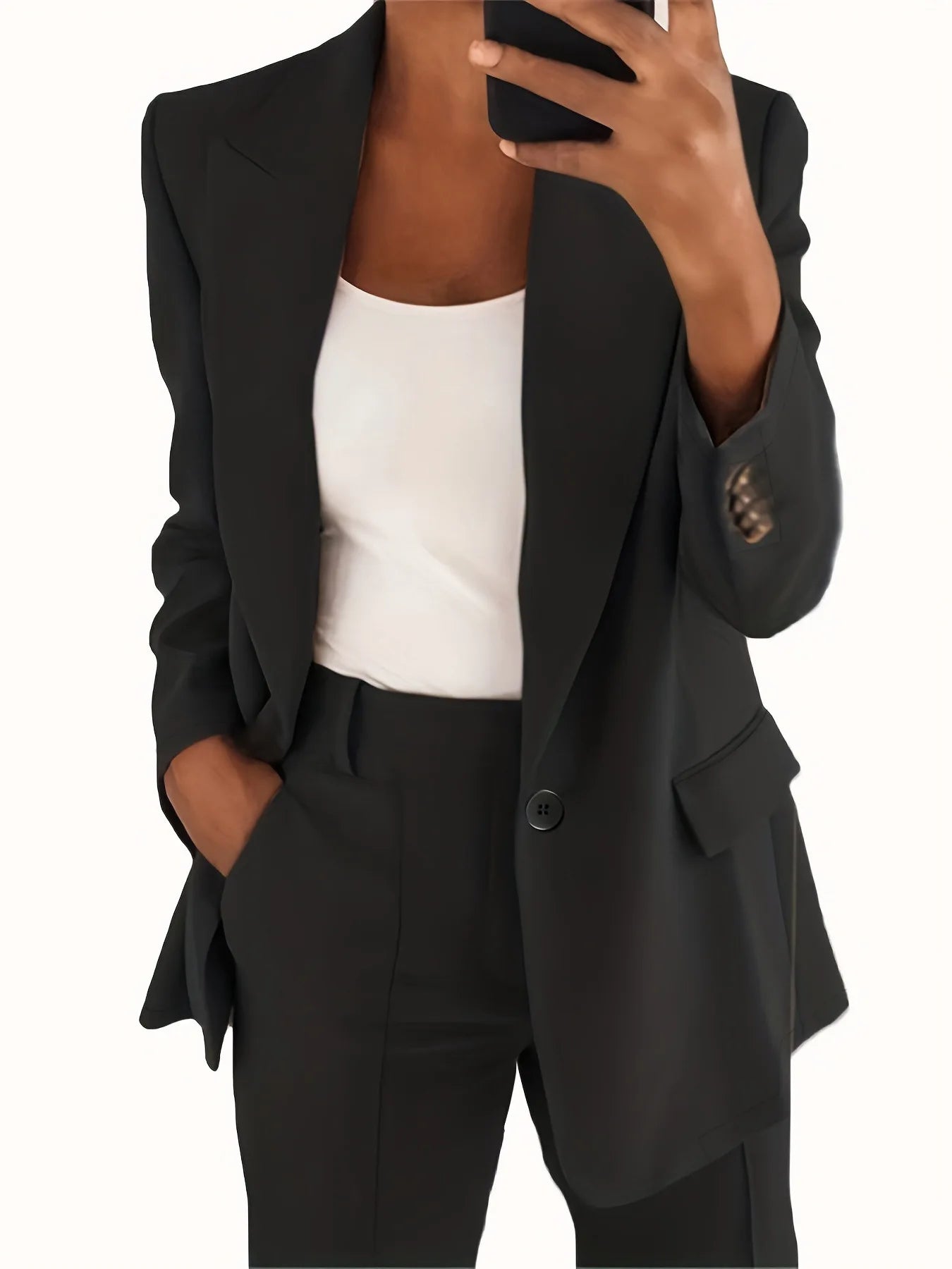 ✨ Women's 2-Piece Office Set – Chic Blazer & Trousers | Ensemble 2 pièces femme – Blazer chic et pantalon
