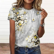 Summer Fashion Women's T-shirt 3d Floral Print Tee Large | OWNLUXE