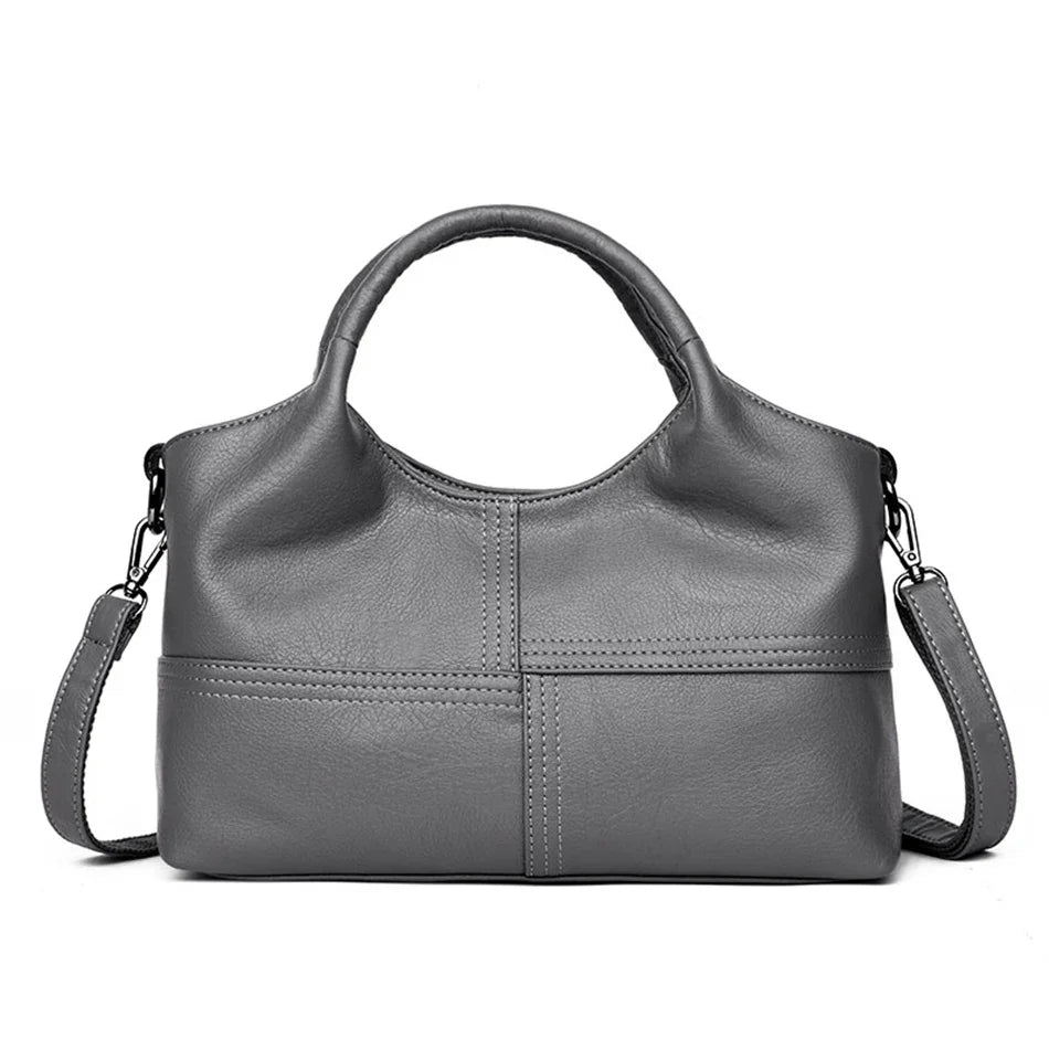 Soft Leather Crossbody Handbag - Casual Tote & Messenger Bag | OWNLUXE