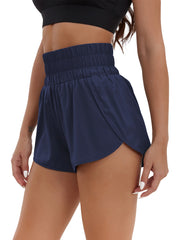 2025 New European and American Women's Shorts High Waist Elastic Loose Quick-drying Sports Casual Shorts Breathable Pants