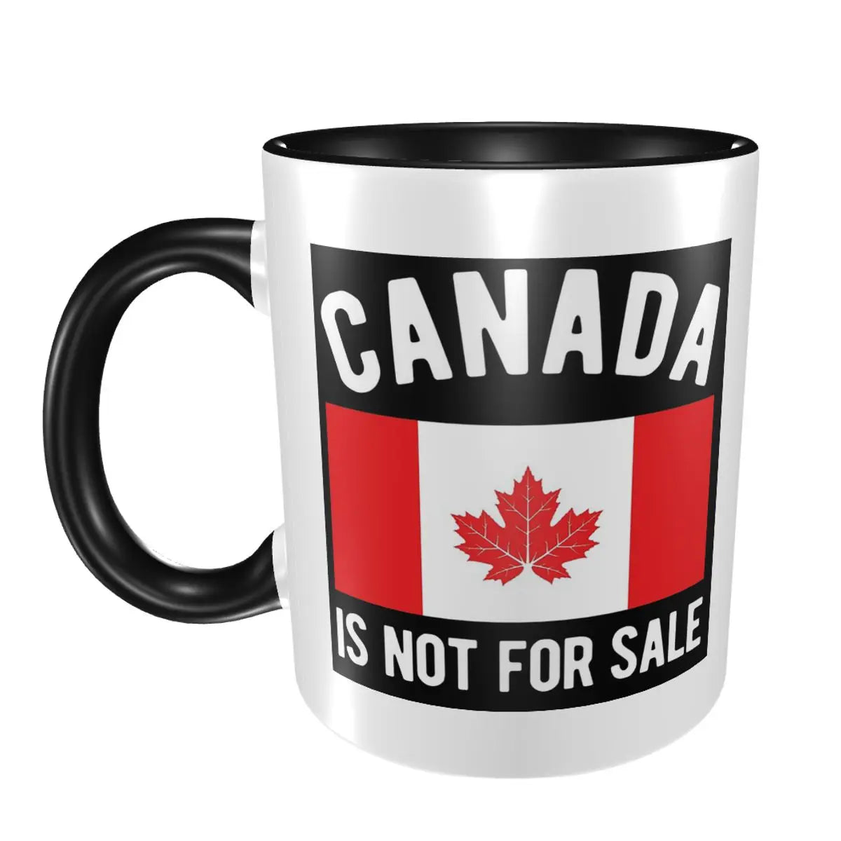 Maple Leaf Canada Canadian Is My Happy Place Mug Funny Ceramic Coffee Cups Tea Mugs Milk Cup Drinkware Gift for Friends