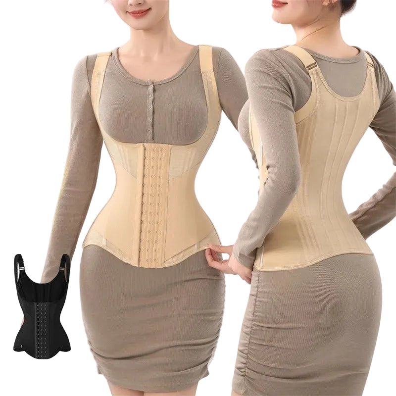 U-Shaped Waist Trainer Tank Top Shapewear with Steel Bones