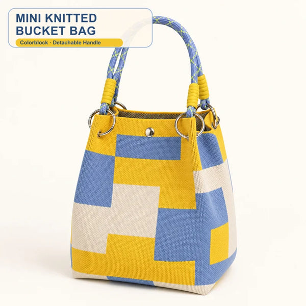 Knit Mini Bucket Bag – Shop at OWNLUXE