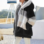 Load image into Gallery viewer, Women&#39;s Plush Hooded Jacket – Warm &amp; Stylish Streetwear for Autumn/Winter
