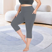 High-Waist Extended-Size Yoga Pocket Leggings | OWNLUXE