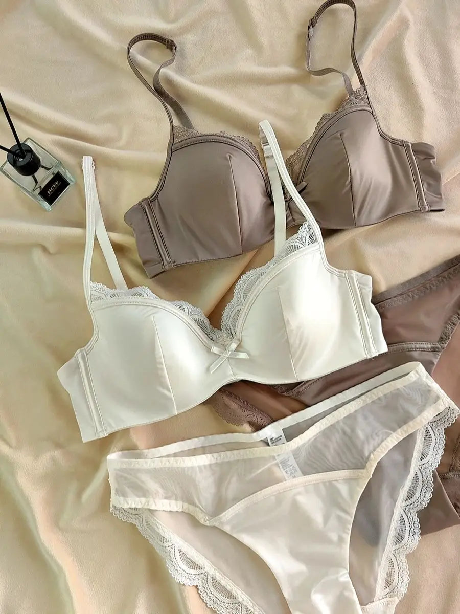 Women's Breathable Push-Up Lace Bra (Beige) | OWNLUXE
