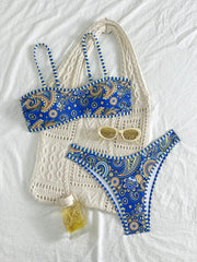 Printed Triangle Bikini Set | OWNLUXE