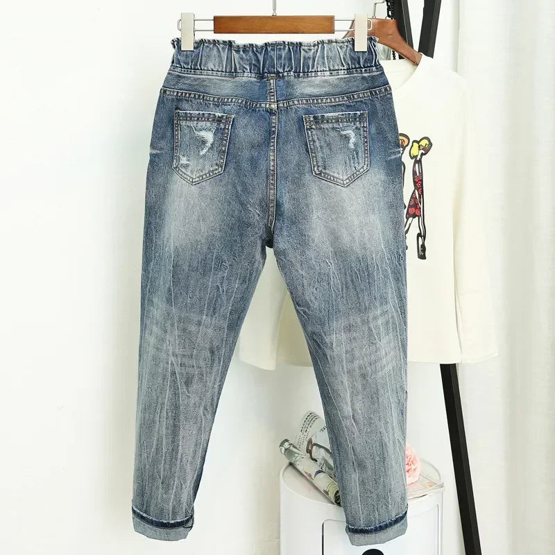 Women's High-Waist Plus-Size Vintage Pants | OWNLUXE