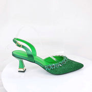 Crystal Sandals and Clutch Bag Set – Rhinestone Party Heels