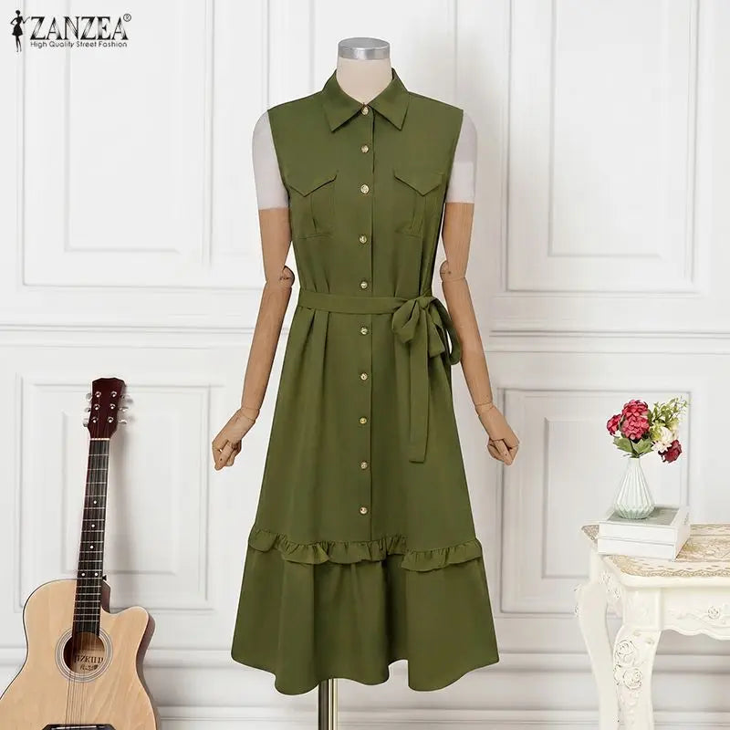 Sleeveless A-Line Dress | OWNLUXE