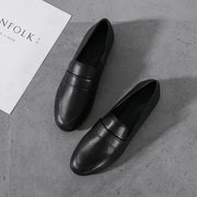 Women's Leather Vintage Loafers (Black) – Shop at OWNLUXE