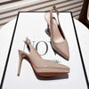 Women's Pointed Toe Leather Heels (White【 11Cm 】】】】) | OWNLUXE