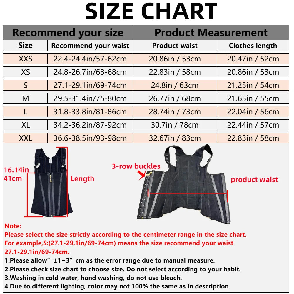 Colombian Waist Trainer Vest Body Shaper – Double Control
