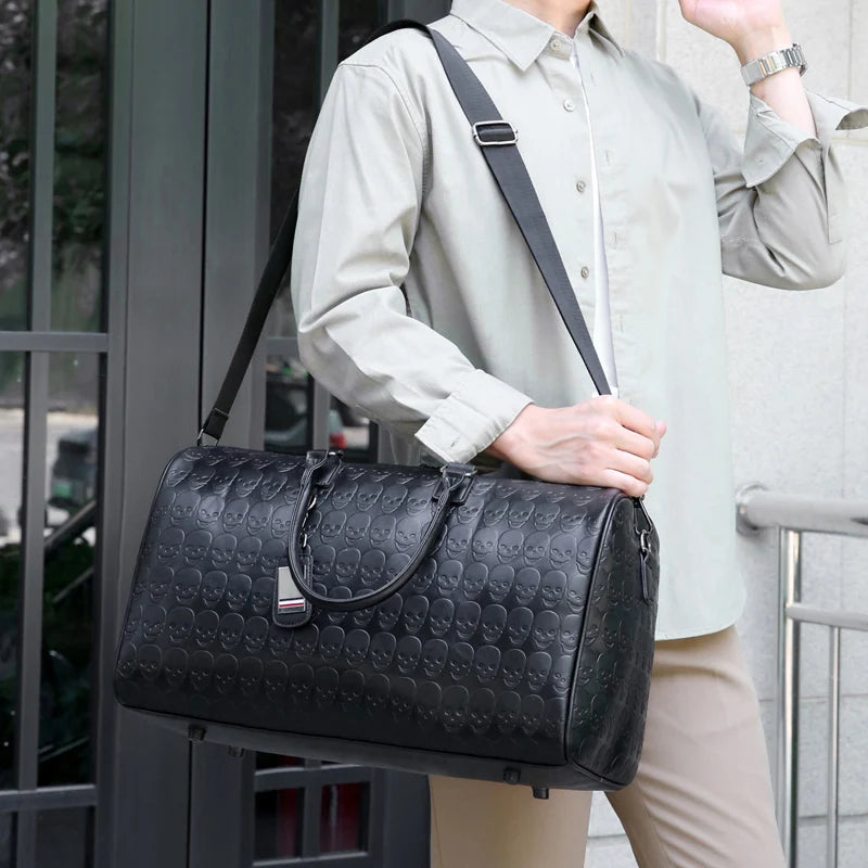 Minimalist PU Travel Duffle Bag | Sac de voyage minimaliste en cuir PU