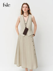 Women's V-Neck Vintage Skirt | OWNLUXE
