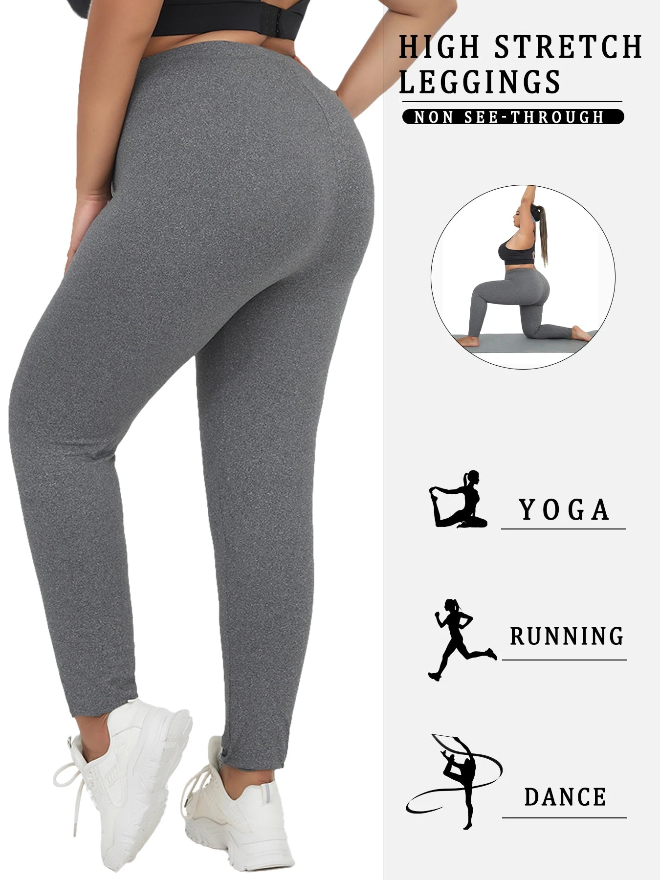 Extended-Size Yoga Running Leggings | OWNLUXE