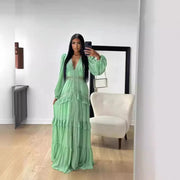 Women's Long Sleeve Maxi Dress | OWNLUXE