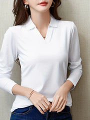 Long-Sleeve Cotton Blouse | OWNLUXE