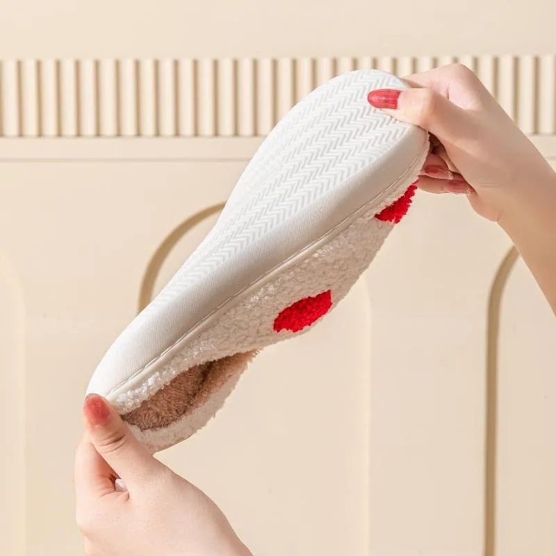 Winter Plush Family House Slippers – Warm Non‑Slip Slides