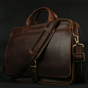 Genuine Cowhide Leather Men's Briefcase - 15" Laptop Business Bag | OWNLUXE