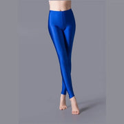 Skinny Extended-Size Shiny Yoga Leggings | OWNLUXE
